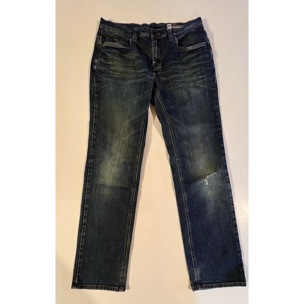 Empyre Men’s Sledgehammer Ripped Jeans Straight Leg Whiskered Size 30